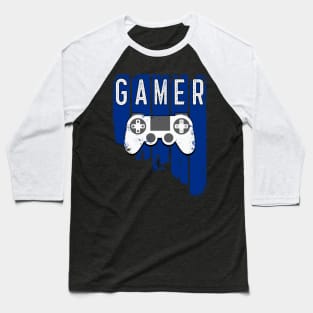 Gamer - PlayStation Theme Baseball T-Shirt